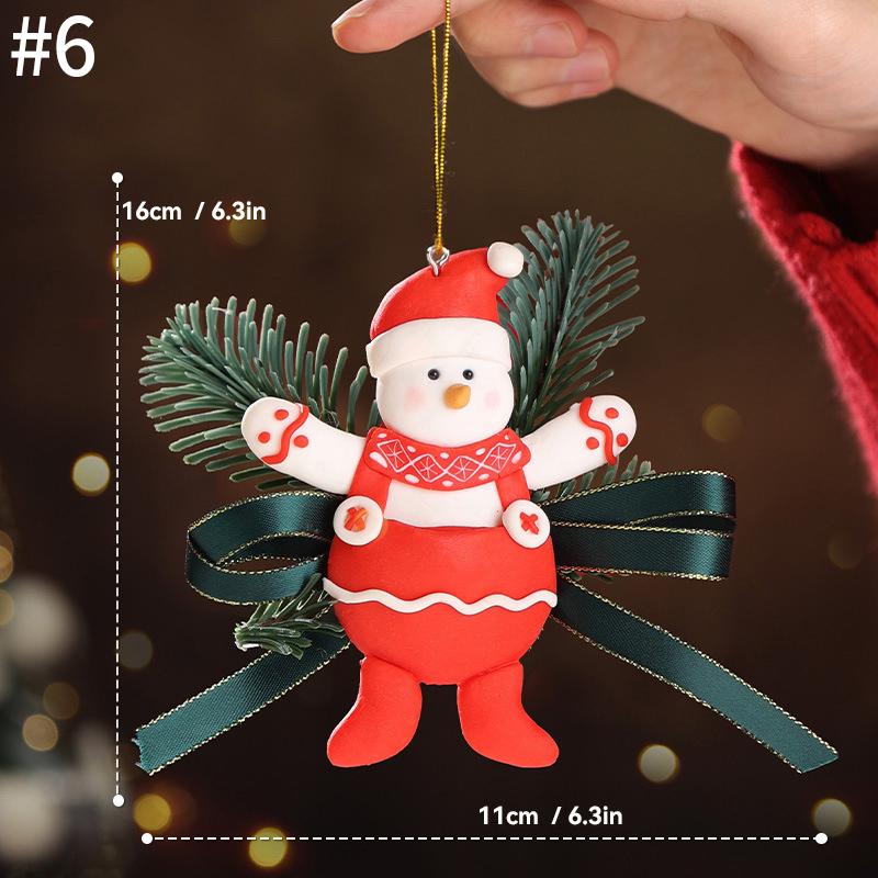 Christmas Tree Hanging Decor Pendant Santa Claus Snowman Beer Dancing Doll Christmas Ornament Navidad Xmas Decor New Year Gift