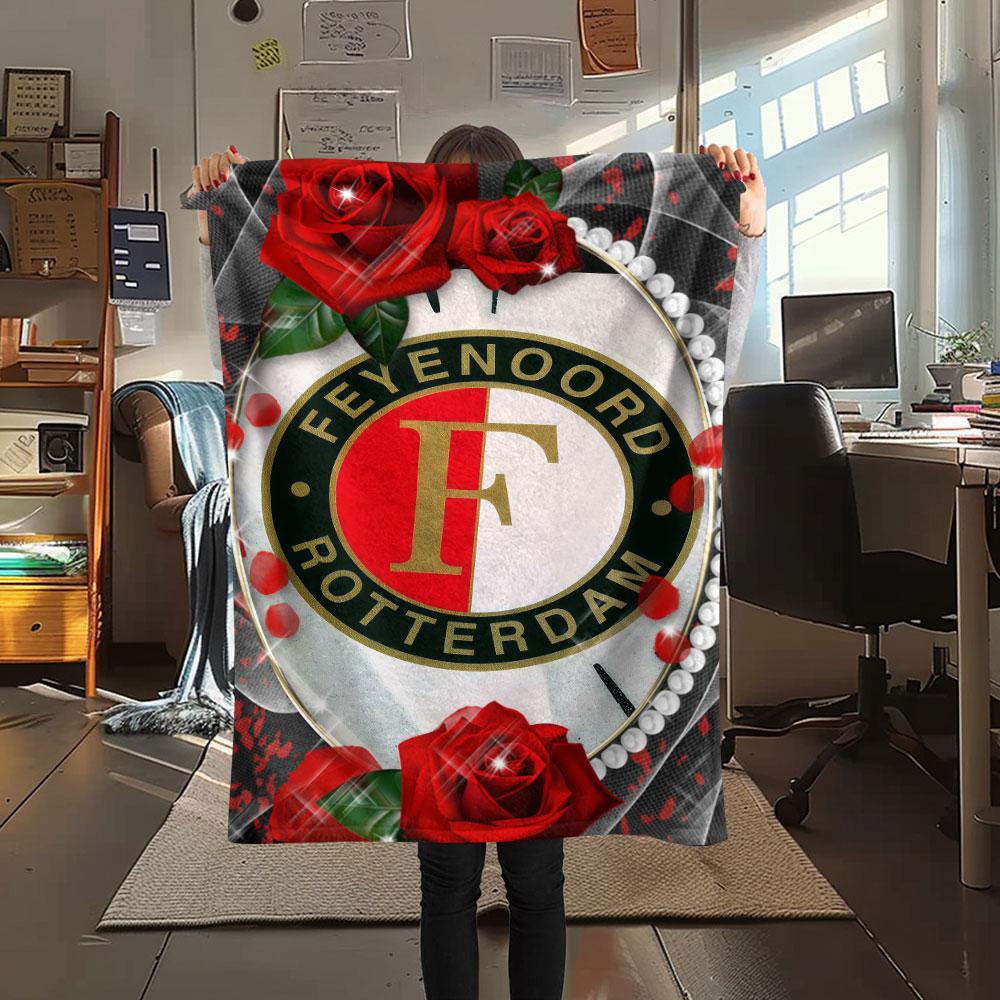 1PC Feyenoord Patterned Flannel Blanket Suitable For All Seasons for Home Decor Warmth and Comfort Gifts Holiday Present
