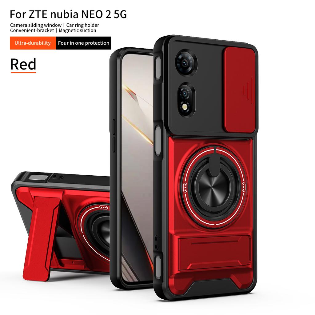 Per ZTE nubia Neo 2 Custodia ZTE nubia Neo 2 Cover Custodia per Telefono Supporto Pieghevole Magnetico Magsafe Cover Blindata Militare Protezione Fotocamera