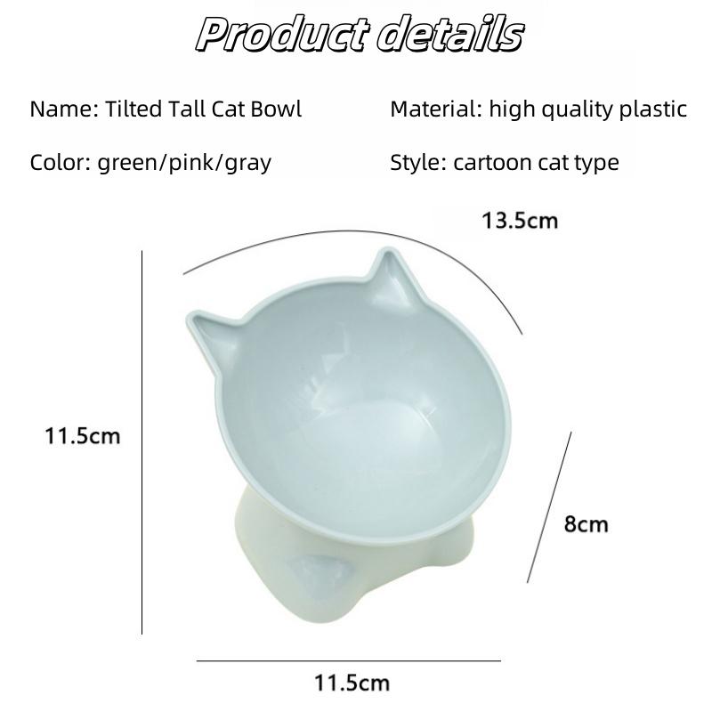 Napf für Haustiere, Katzen und Hunde, hoher Fuß, Hundenapf, Nackenschutz, Katzen-/Tierfutter-/Wassernapf, umkippsicher, binaural, waschbar, Futternapf für Haustiere