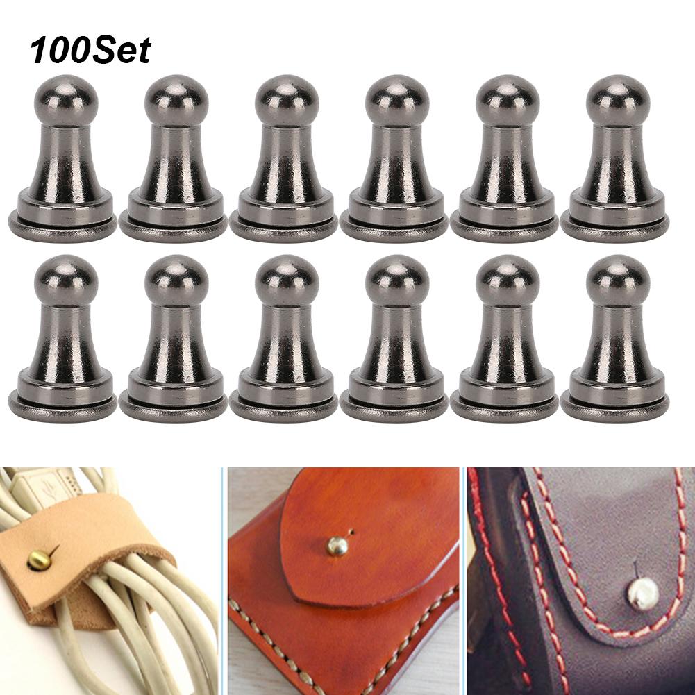 Round Head Rivet Button Screw Back Studs Handbag Leather Craft DIY Decoration Accessories