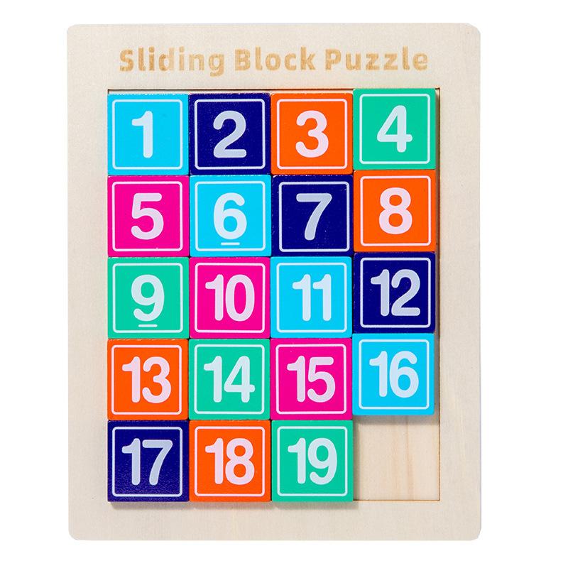 Веселая деревянная Хуажун Дао Три Царства Цифровая Хуажун Дао Раздвижная головоломка Детские развивающие игрушки Настольные игры