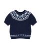 Banwonateullie Kn4261 Floral Round Knit_Navy