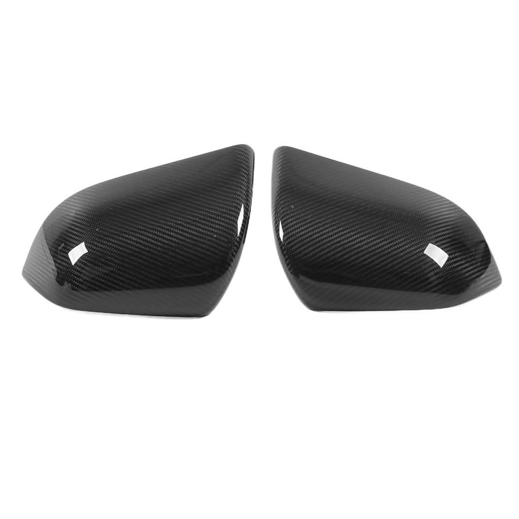 2pcs Side Rearview Mirror Cover Dry Carbon Replacement for 2021+(Light Color )