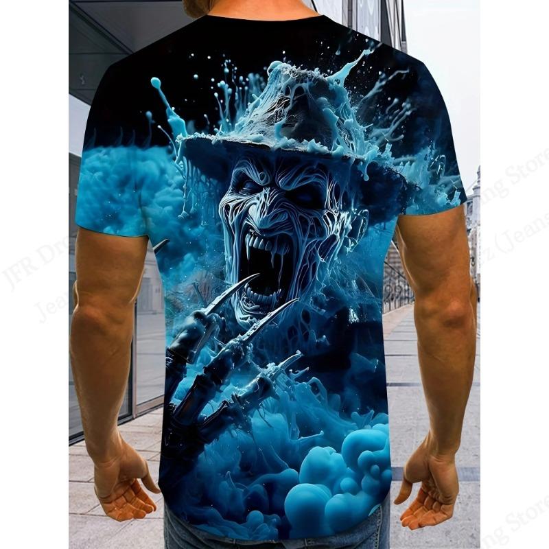 Skull T Shirt Vintage Halloween Jason Voorhees 3d Print T-shirt Men Women Fashion Casual Short Sleeve Tops Tee Kids Clothing New