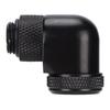 Water Cooling Fitting 360 Degree Rotating Computer WaterCooled AntiDropping Hard Tube Connector(Black )