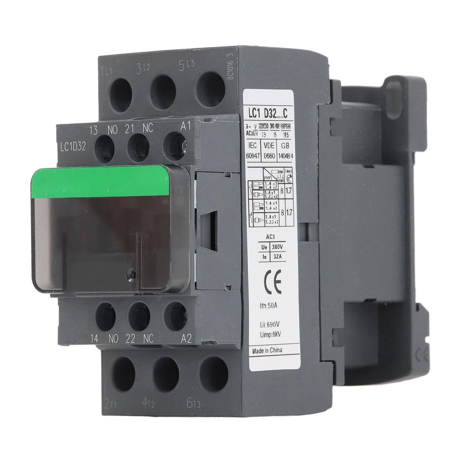 

32A 380V AC Contactor High Sensitivity Strong Conductivity Stable Contact Low Voltage Power
