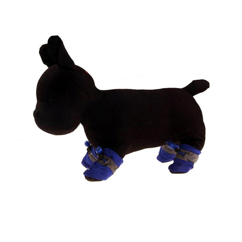 

4Pcs Waterproof Dog Shoes Anti Skid Sole Pet Booties for Walking Hiking Guard Paws from Abrasive Surfaces Quick Dry Material size 2