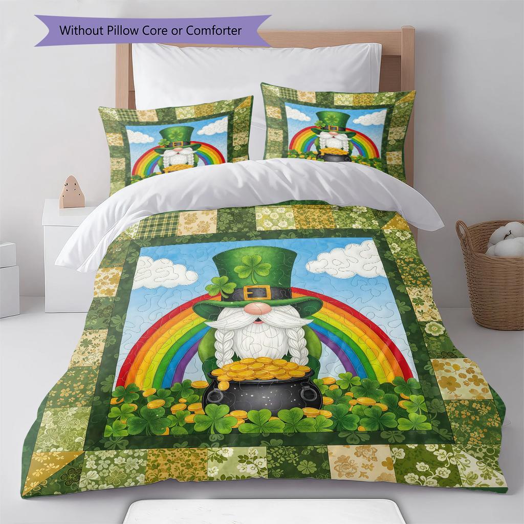 Cartoon Pattern Bedding Quilt Set Quilt Cover Pillowcase Home Decoration Birthday Gift (1 * Duvet Cover + 2 * Pillowcase, Without Core)