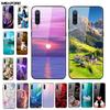 For Xiaomi Mi A3 Cases Luxury Tempered Glass Space Phone Covers for Xiaomi MI 9 Lite Case 9lite MiA3 Hard Back Shell Protective