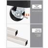 4 Locking Wheels Universal Wheel Mobile Rack Retractable Washing Machine Holder  Dryer