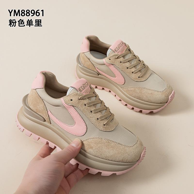

Leather Forrest Gump shoes spring and autumn new leather German training shoes super fire leisure sports dad shoes 35