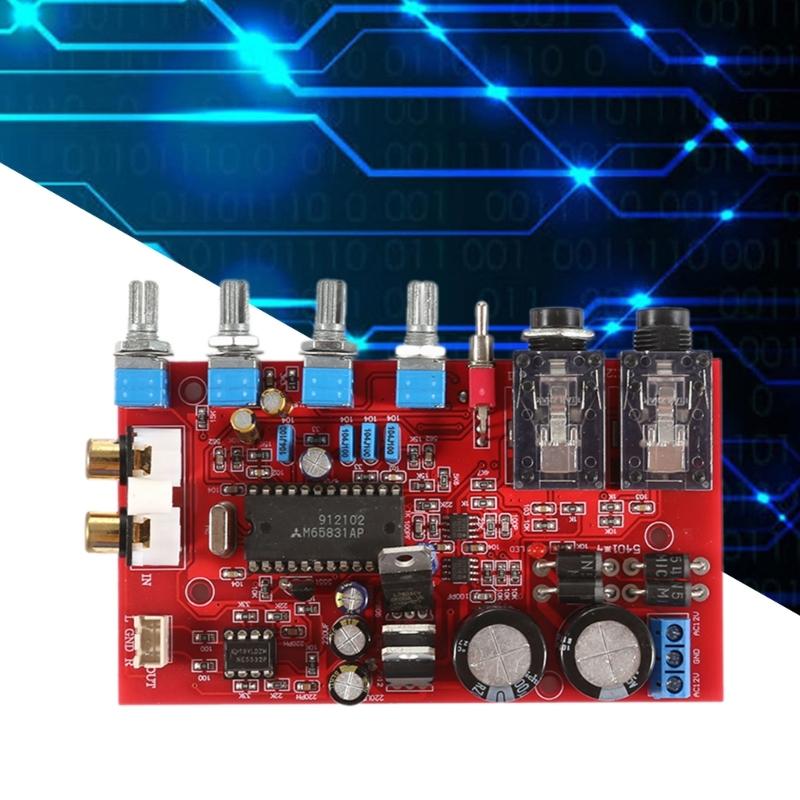 NE5532 Preamplifier Tone Board HiFiStereoAmplifier Volumes  Control 4Channels Amplifiers  Treble Bass Volumes