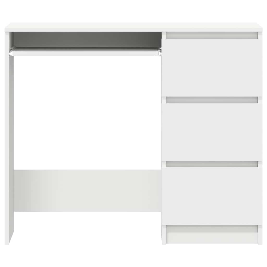 White Desk 90 X 45 X 76 Cm Particleboard
