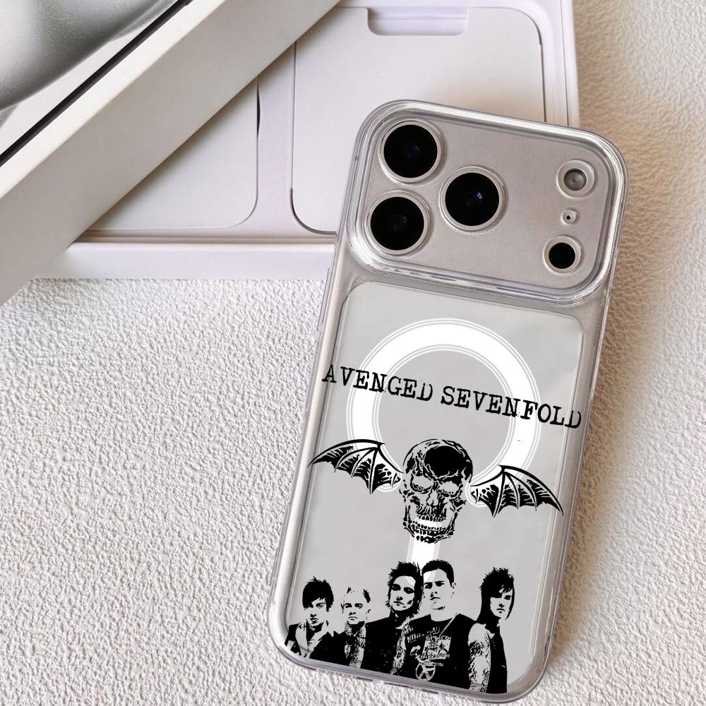 Cool A-Avenged Sevenfold Phone Case For iPhone 17 16 15 14 13 12 Pro Max Plus With Magnetic Crystal Clear Case Wireless Charge