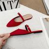Fashion New Fashion Shallow Slippers Women Sandals Black Pointed Shoes Women Flats Casual Shoes Sandalias De Mujer Flat Slippers
