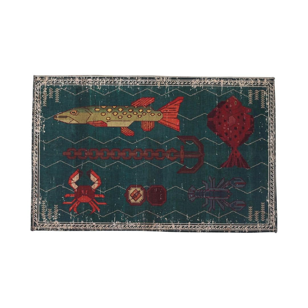 

Коврик Dulton Fishes for and Commercial, 500x800 мм, Моющийся, Нескользящий, Для дома, офиса, Использование, RNN-0784FS