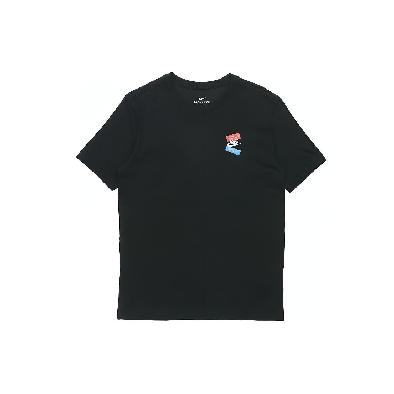 Nike Sportswear NSW Logo Round Neck Short Sleeve Black Men s BV7512-010 L