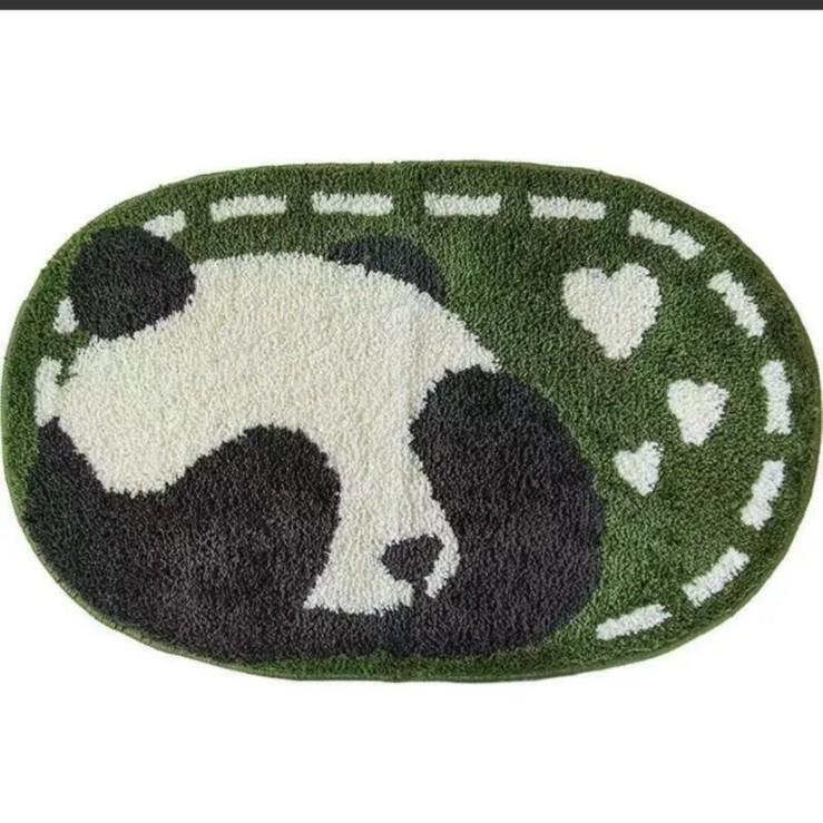 New Cartoon Cute Animal Imitation Cashmere Floor Mat Bathroom Absorbent Floor Mat Bedroom Thickened Carpet
