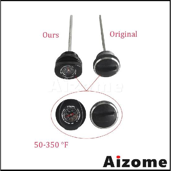 Aluminum Oil Dipstick W/ Temperature Gauge Motorcycle Oil Plug Temp Gauge For Harley Touring Road Street Glide FLHXSE FLTRXSE