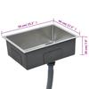 Vidaxl Handmade Kitchen Sink, Stainless Steel
