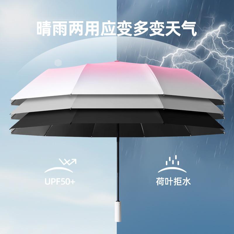 Strictly selected gradual change ins wind automatic umbrella weather and rain umbrella sun umbrella sun protection folding parasol wholesale