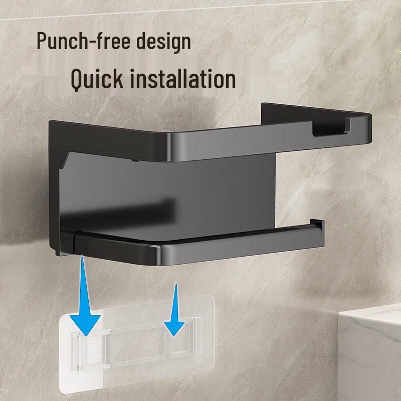LIEI Wall-Mounted Tissue Box Holder with Shelf