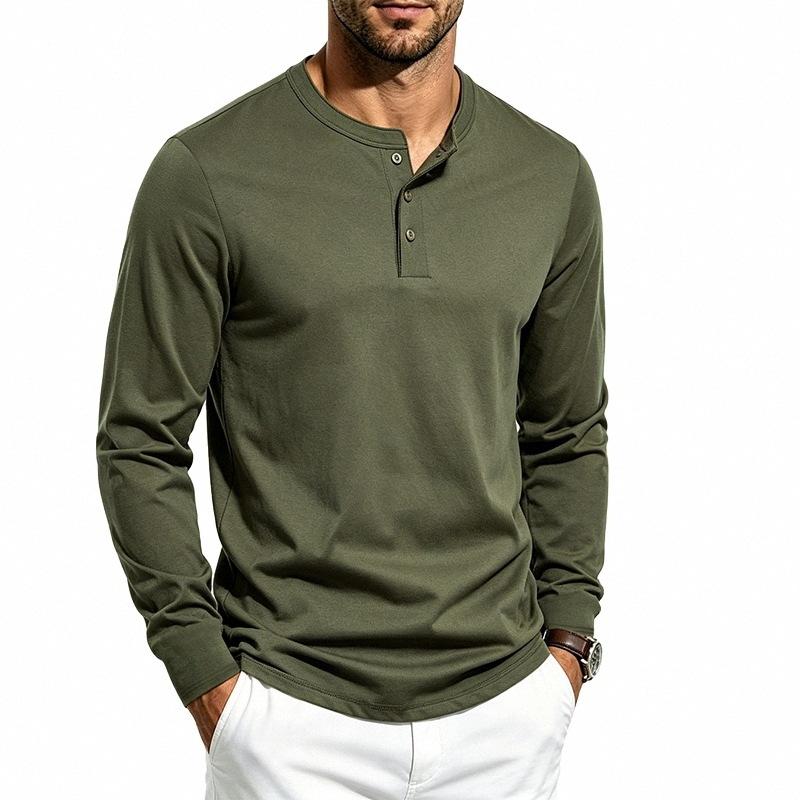 Herren S EU Größe Langarm T-Shirt Slim Fit Lässig Basisschicht