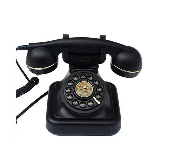Vintage Rotary Landline Phone: Antique Retro Telephone for Home or Hotel