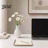 Home Decor Vase 3D Printed Ribbed Flower Vase, Decorative Plastic Table Centerpiece Holder Container for Office Living Room
