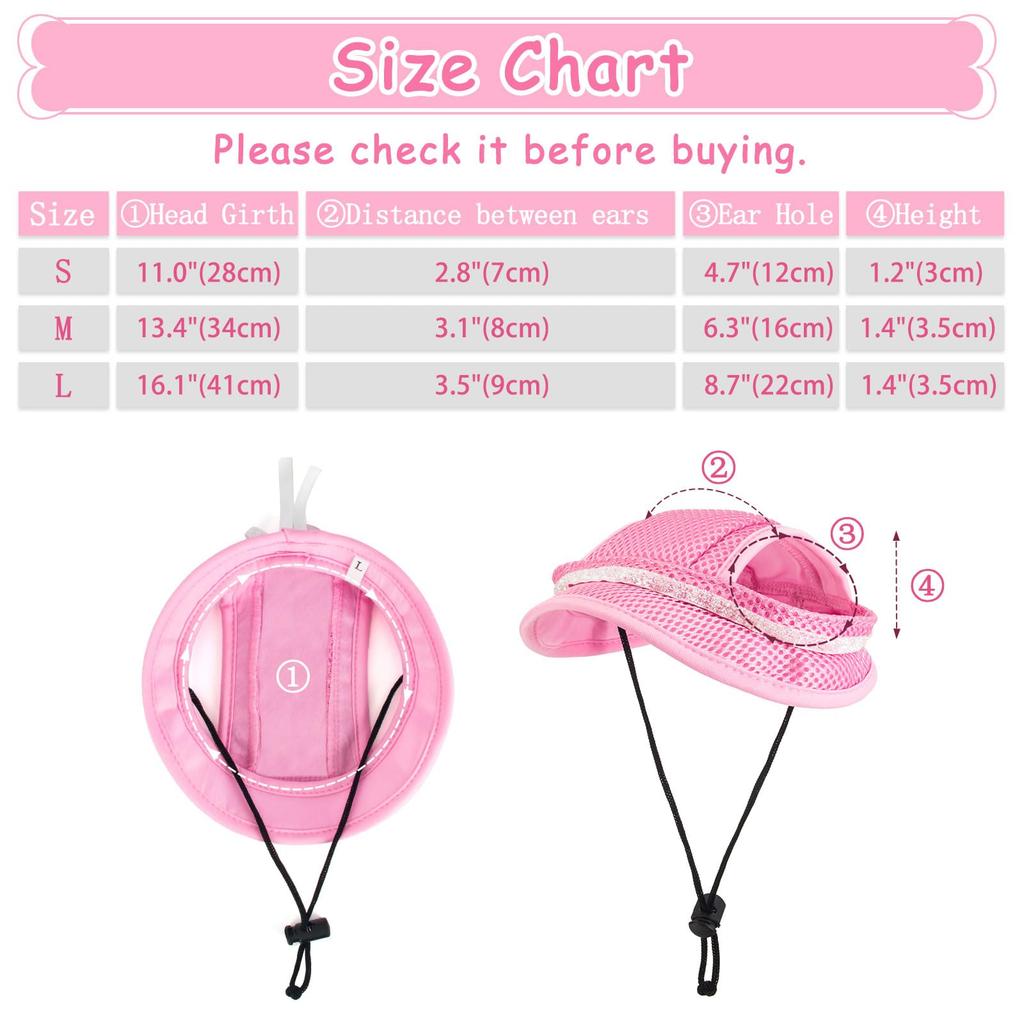 Adjustable Pets Hat Polka Dot Dog Hat with Ear Holes Breathable Mesh Sun Cap for Dogs Outdoor Sun Cap Pet Outdoor Hat Supplies