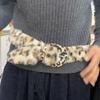 2000s Faux Furs Leopard Pattern Waist Belt Adjustable Waistband For Women And Teens Fashion Waist Decoration Accessory