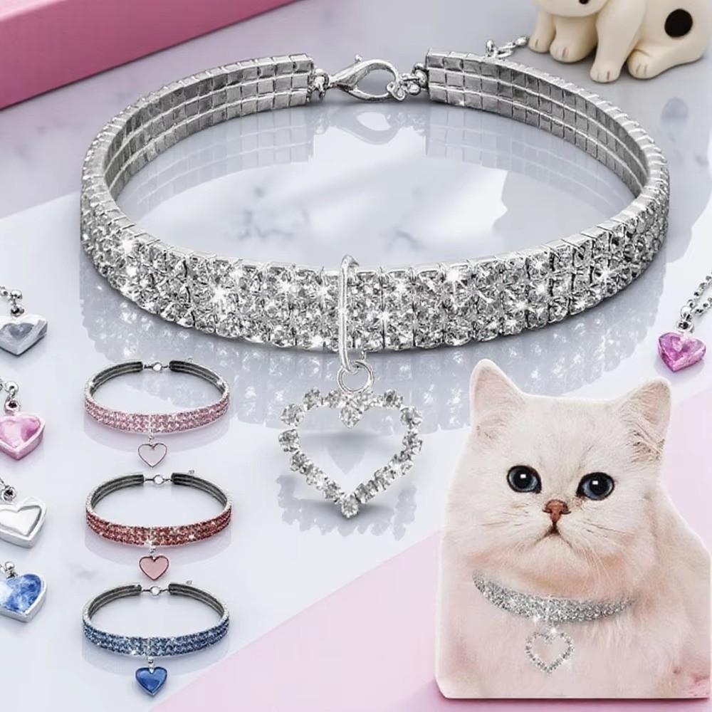 Decorative Pendant Cat Collar Necklace Adjustable Kitten Collar Ornament  For Cat Dog