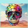 Fashion Colorful Skull Pattern Acrylic Glass Pendant For Party And Home Decoration