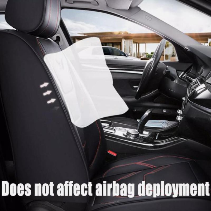 Black 5-Seat Complete Set for Honda Leather Front and Rear Car Seat Covers 3D Full Surround Design Anti-slip Car Seat Cover