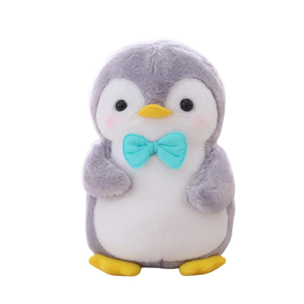 25Cm Kawaii Standing Penguin Doll Plush Toy Stuffed Female Male Holding Food Cartoon Animal Plushie Birthday Gift