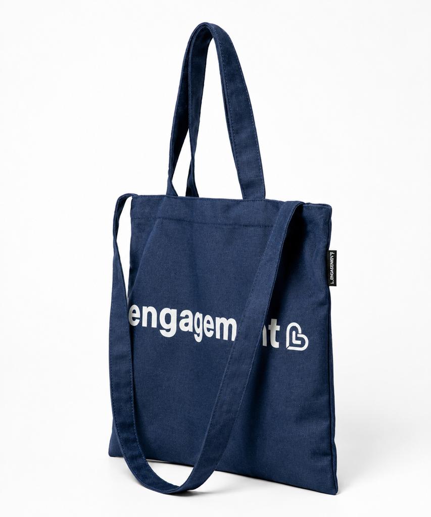 Lengagement Story Logo Two-Way Denim Eco Bag [Blue]