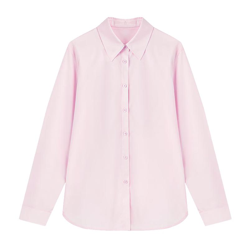 Women s Solid Color Lapel Shirt S