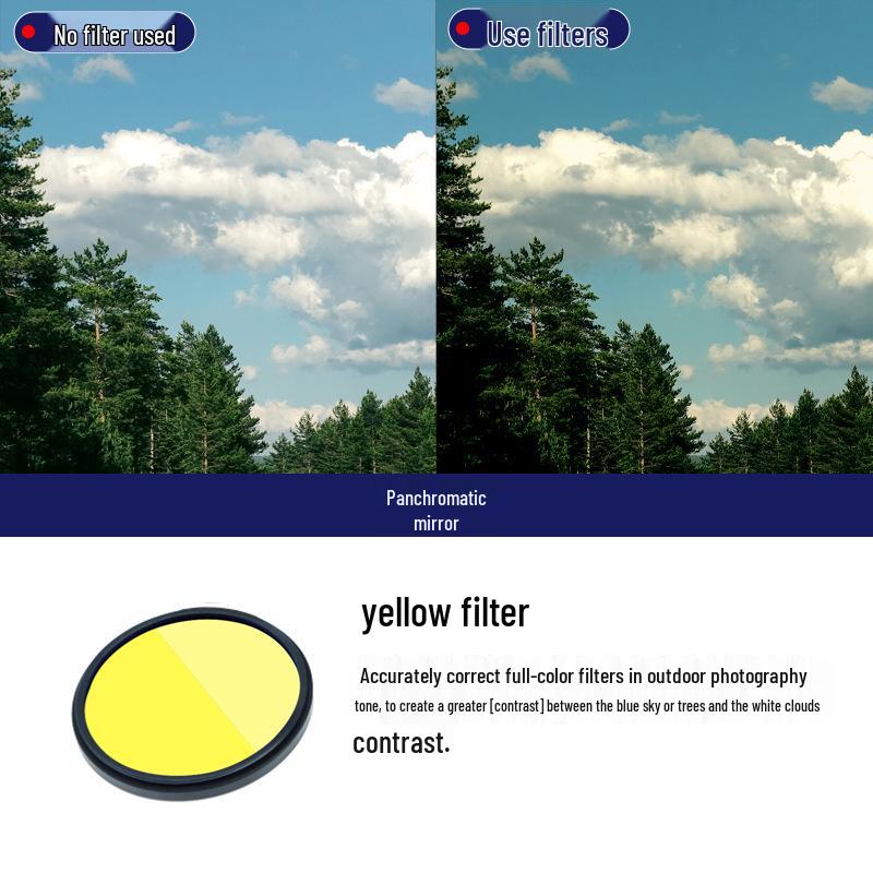 DSLR Camera Circular Full-Color Filter Set: Yellow, Orange, Red, Green, Blue, Purple - Underwater Balance Filter