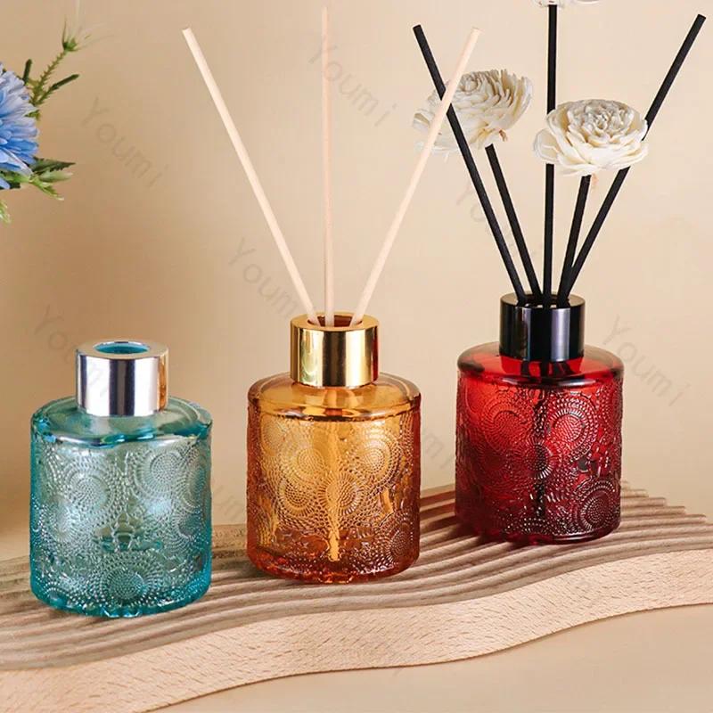 Sun Flower Relief Perfume Bottle Colorful Bathroom Modern Decor Glass Bottles Hotel Study Aromatherapy Dispenser Small Bottle