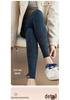 Women's Slim Fit Cashmere Silk Fleece-Lined Winter Pants with Pockets