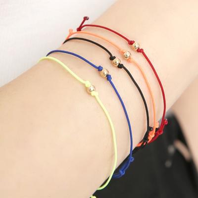 [Bnbgold] 14K/18K Gold Ball Color Silk String Bracelet Collection (5 Types)