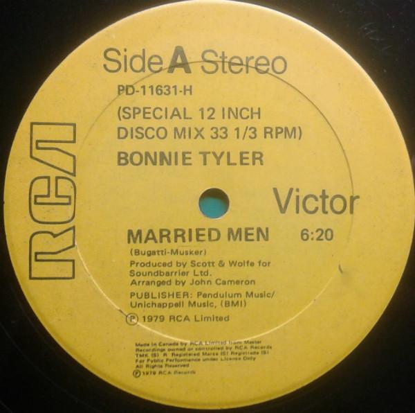 

12inch Record BONNIE TYLER - Married Men PD11631H RCA Victor 1979 Canada Soul/Funk Used