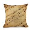 Retro Noten Kussensloop Katoen Linnen Creatief Vintage Muzieknoten Decoratief Kussensloop Piano Kussensloop Voor Bankhoes Zt62
