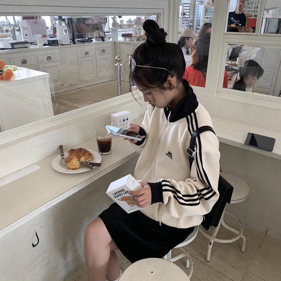 

Red Pavilion Women s Spring/Fall 2025 Oversized Retro Baseball Jacket M [Recommended for up to 50 kg]