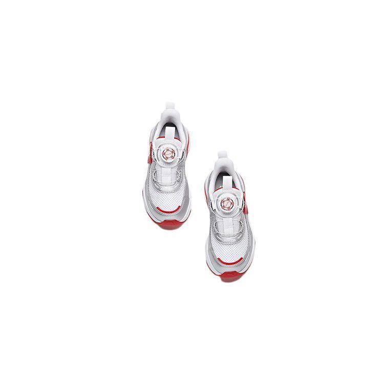 Anta Kids Mesh Low-Top Running Shoes Kids sneakers Silver Red 332139908A-2