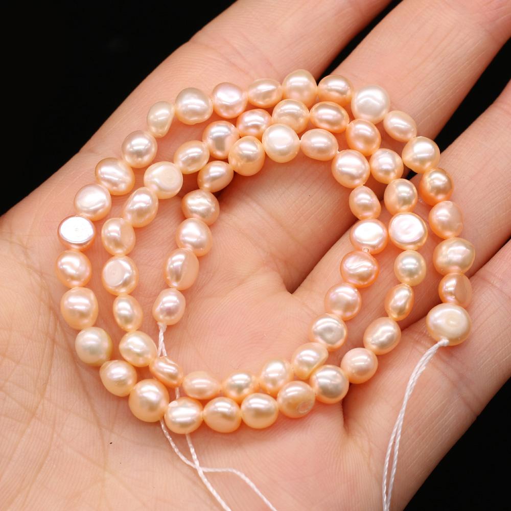 

1String, Orange Natural Nugget Pearls Beads, for DIY Necklaces Bracelets Accessories, Jewelry Making, Birthday, Wedding, Party Gifts 36cm 1String/7-8mm-36cm помаранчевий