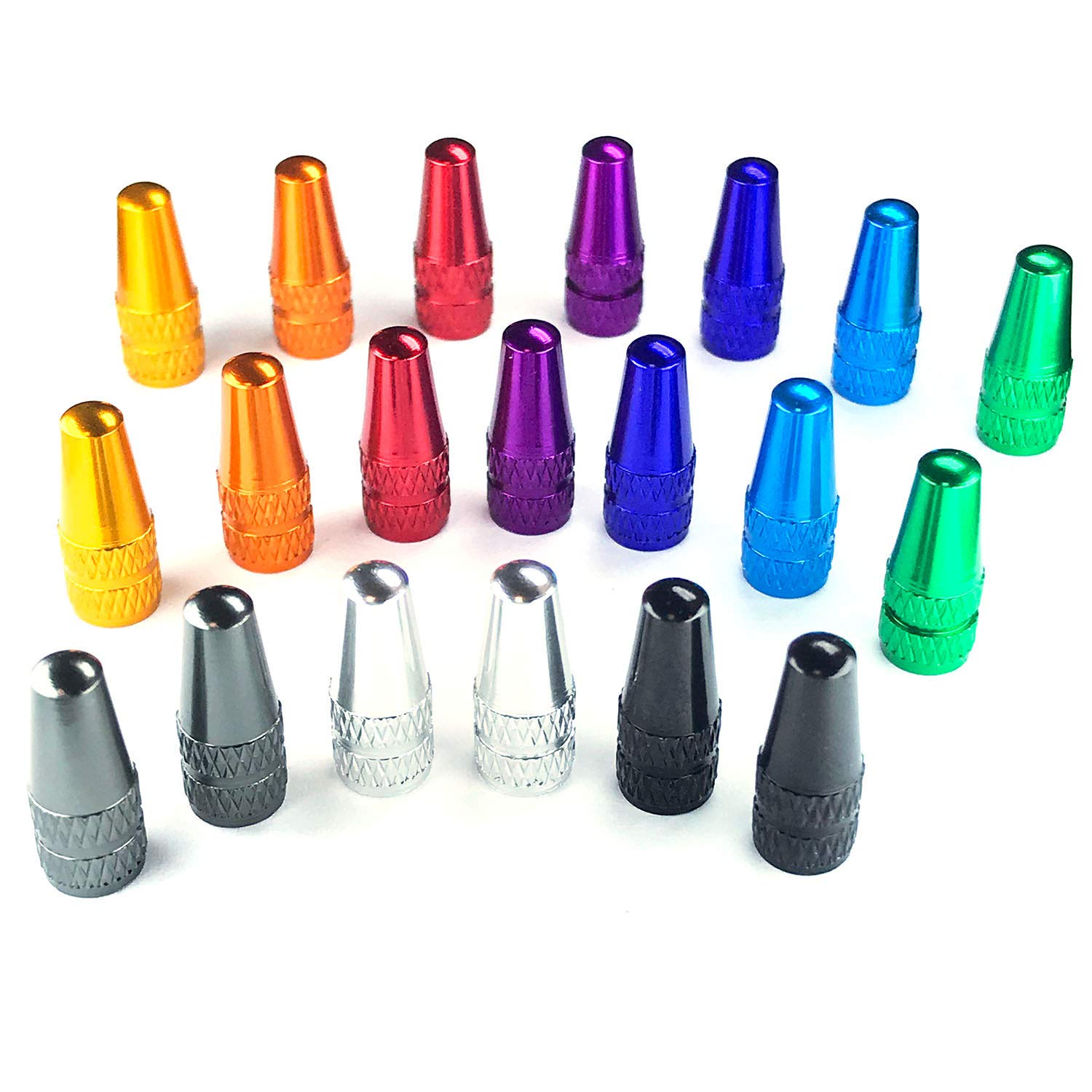 

RSTARAKN Valve Caps Aluminum (20 Piece Set) Air Valve Caps Bicycle Supplies, Lightweight, Valve Caps