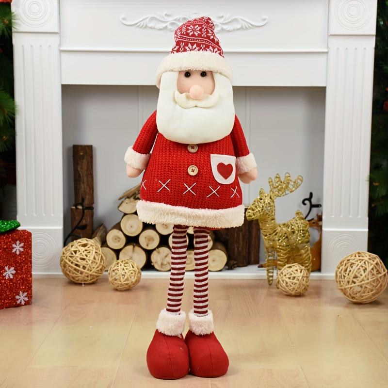 1pc Big Size Retractable Santa Claus Snowman Elk Xmas Figurines Christmas Decoration Gift Xmas Tree Ornament