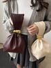 Retro Pleated Women's Bucket Bag: Large Capacity, Fashionable, Aesthetic, Unique Design